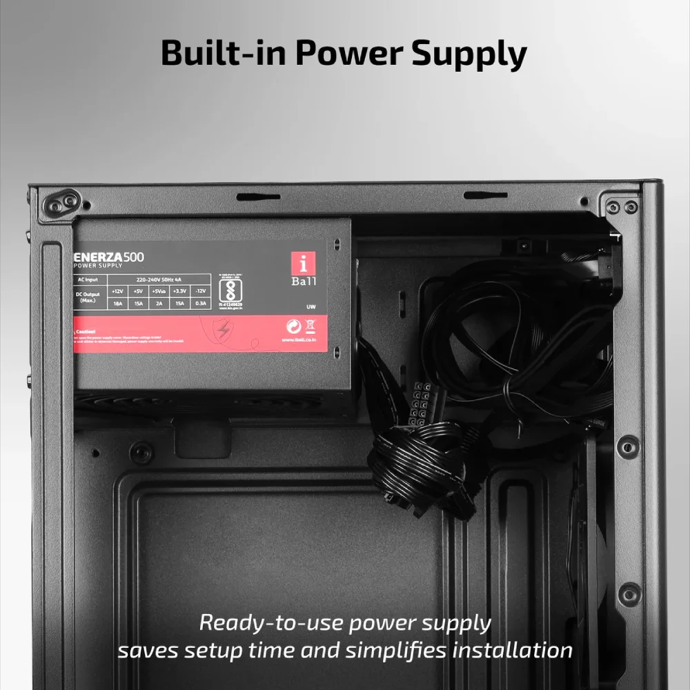 Iball Cabinet With Smps AT30C Black view 6